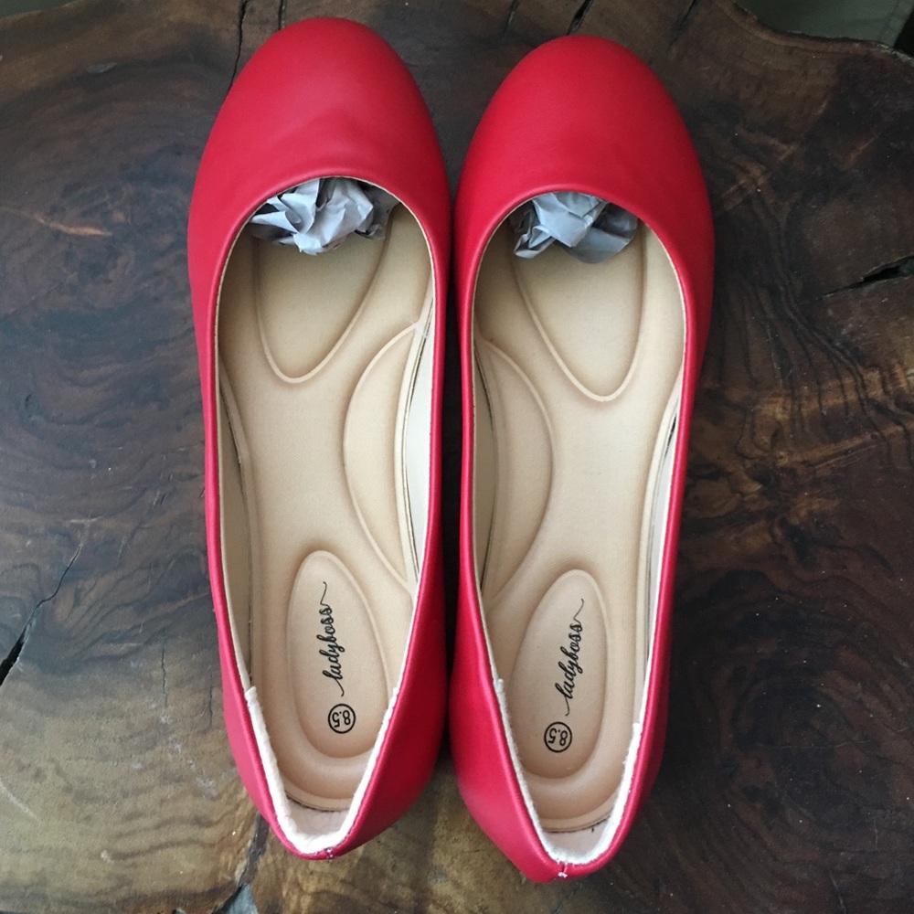 Red Ballet Flats